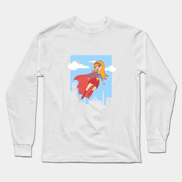 Be A Super Girl Long Sleeve T-Shirt by DoodleHeadDee